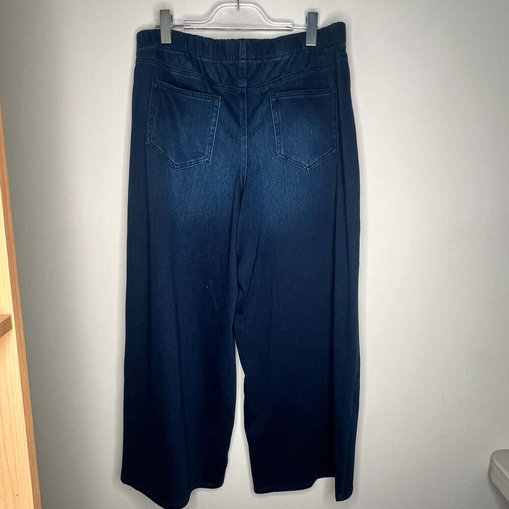 Land's End Starfish Wide Leg Denim Pant Size XLP - Picture 3 of 6